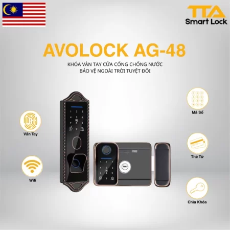 Khóa cửa cổng vân tay Avolock AG-48