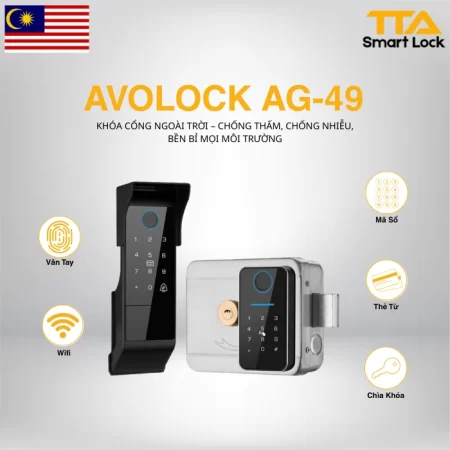 Khóa cửa cổng vân tay Avolock AG-49