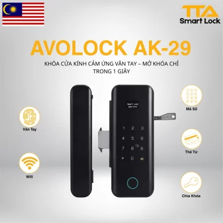 Khóa vân tay cửa kính Avolock AK-29