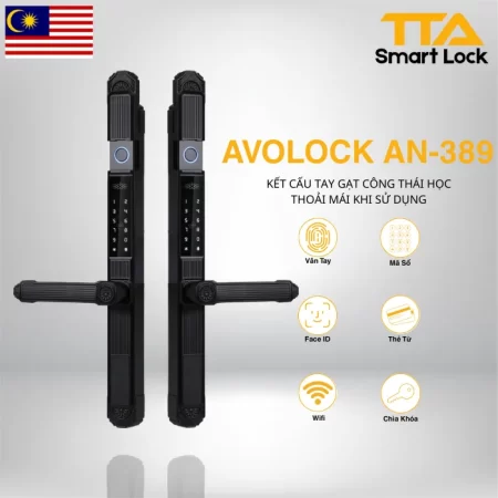 Khóa vân tay cửa nhôm Avolock AN 389