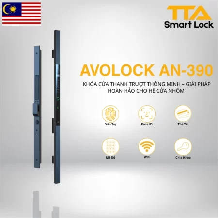 Khóa vân tay cửa nhôm Avolock AN 390