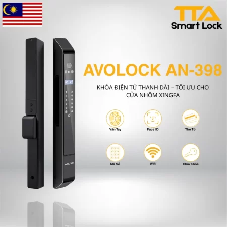 Khóa vân tay cửa nhôm Avolock AN 398