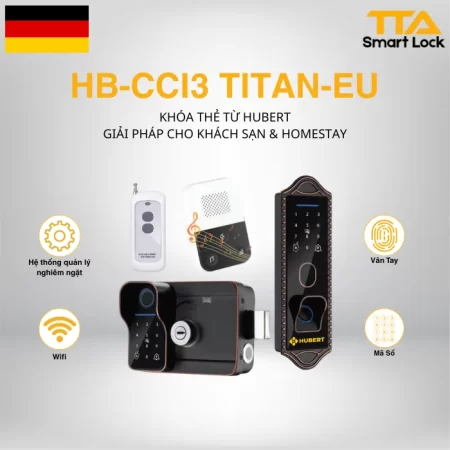 Khóa điện tử cửa nhôm Hubert HB-CCI3-TITAN EU
