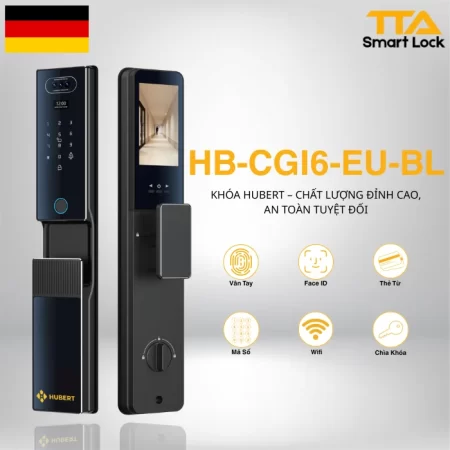 Khóa điện tử cửa gỗ Hubert HB-CGI6-TITAN-EU