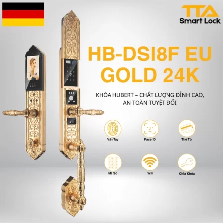 Khóa vân tay Hubert HB-DSI8F-EU-GOLD-24K