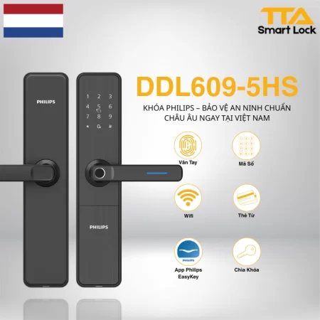 Khóa vân tay Philips DDL609-5HS