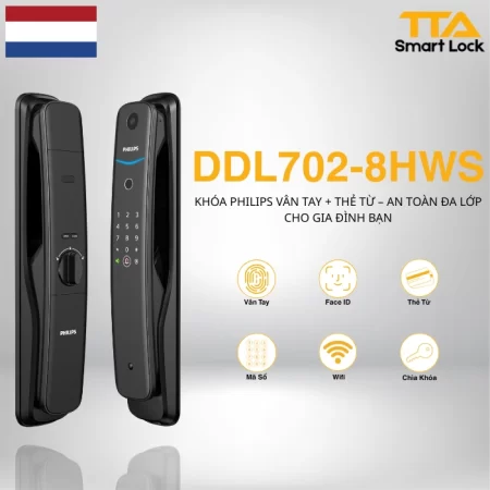 Khóa vân tay Philips DDL702-8HWS