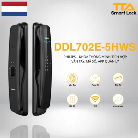 Khóa vân tay Philips DDL702E-5HWS