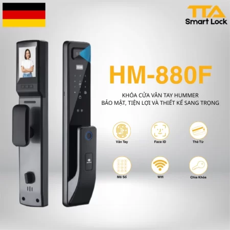 Khóa cửa vân tay HUMMER HM-880F Face ID