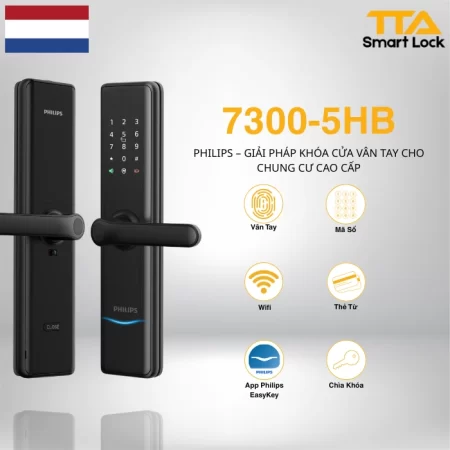 Khóa vân tay cao cấp Philips 7300