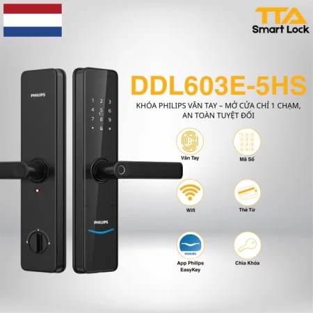 Khóa vân tay cao cấp Philips DDL603E