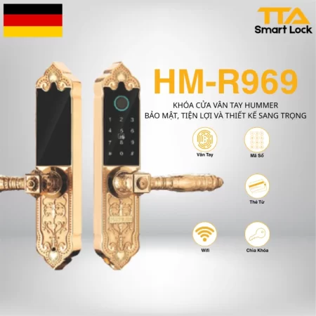 Khóa vân tay cửa đại sảnh HUMMER HM-R969