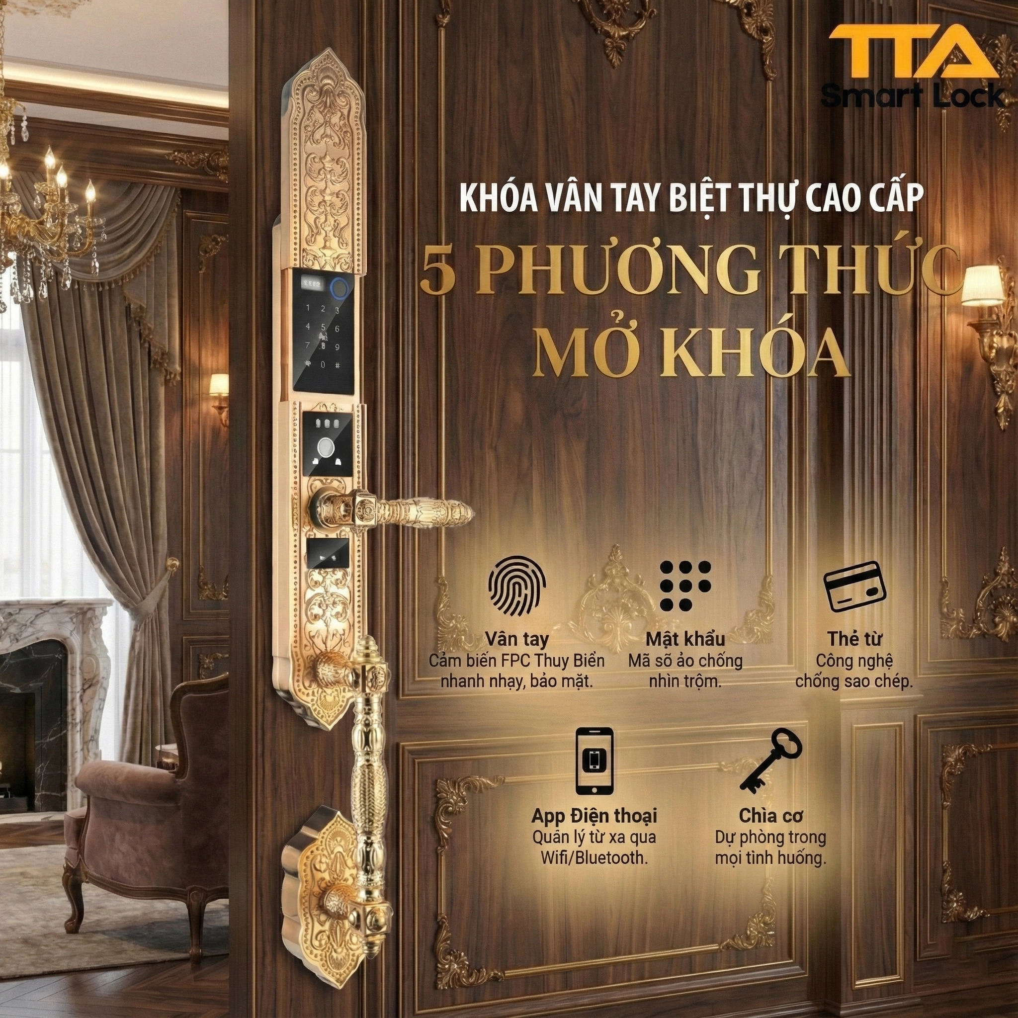 Khóa Vân Tay Biệt Thự Cao Cấp – Bí Quyết Chọn Khóa Vân Tay Biệt Thự