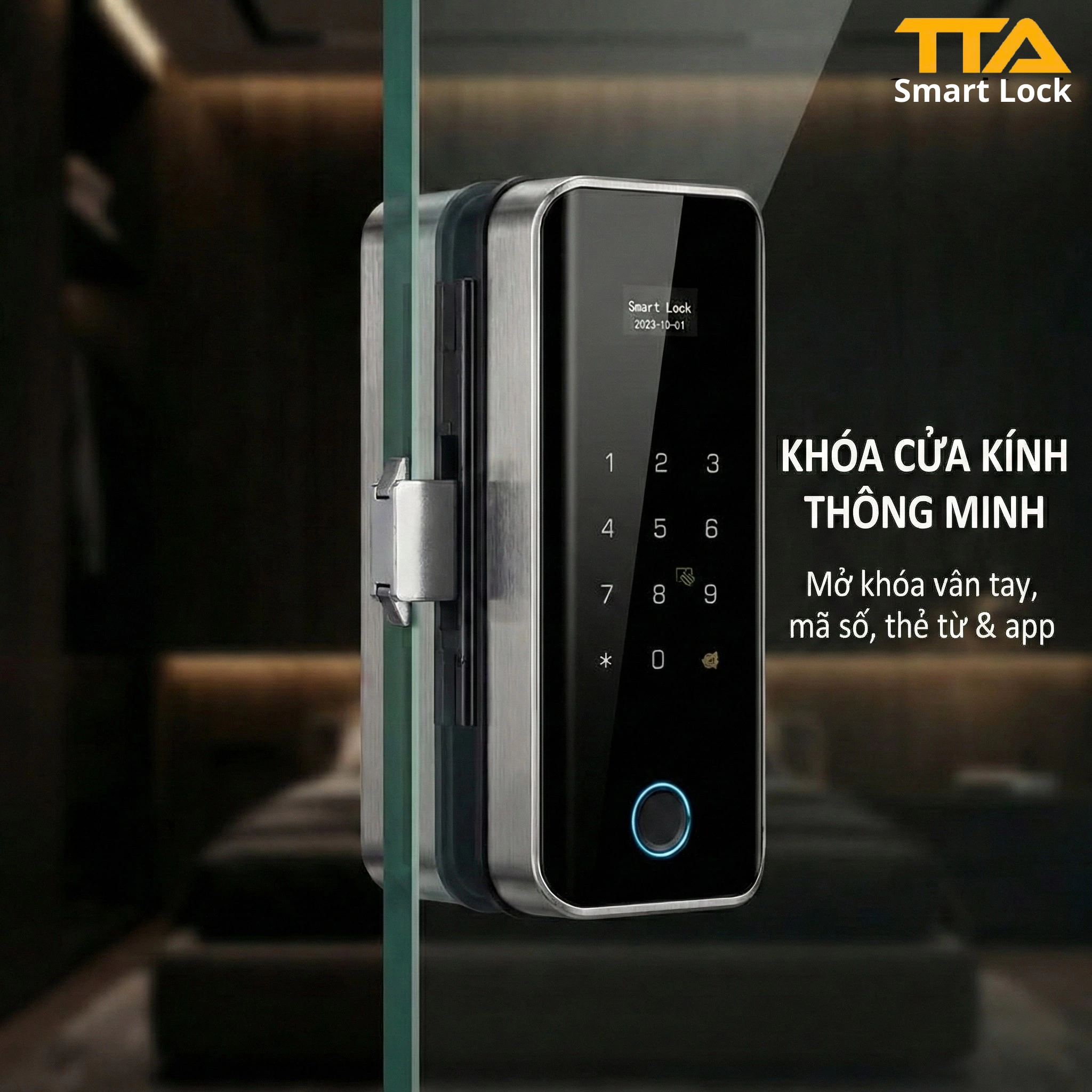 Khóa Vân Tay Cửa Kính – Bí kíp chọn khóa An Toàn · Đẹp · Bền