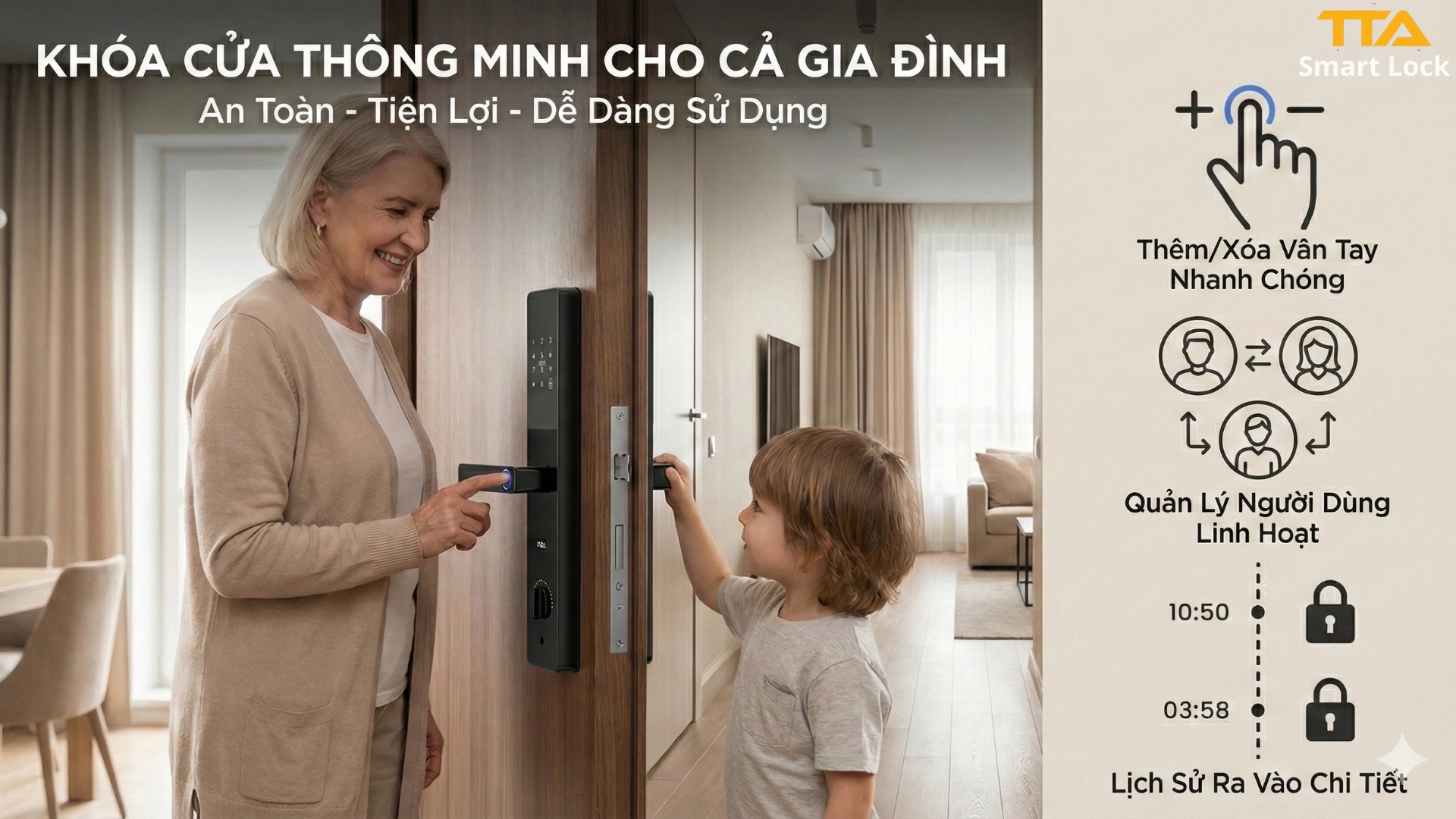 Kinh nghiệm chọn khóa vân tay chung cư an toàn – bền – dễ dùng